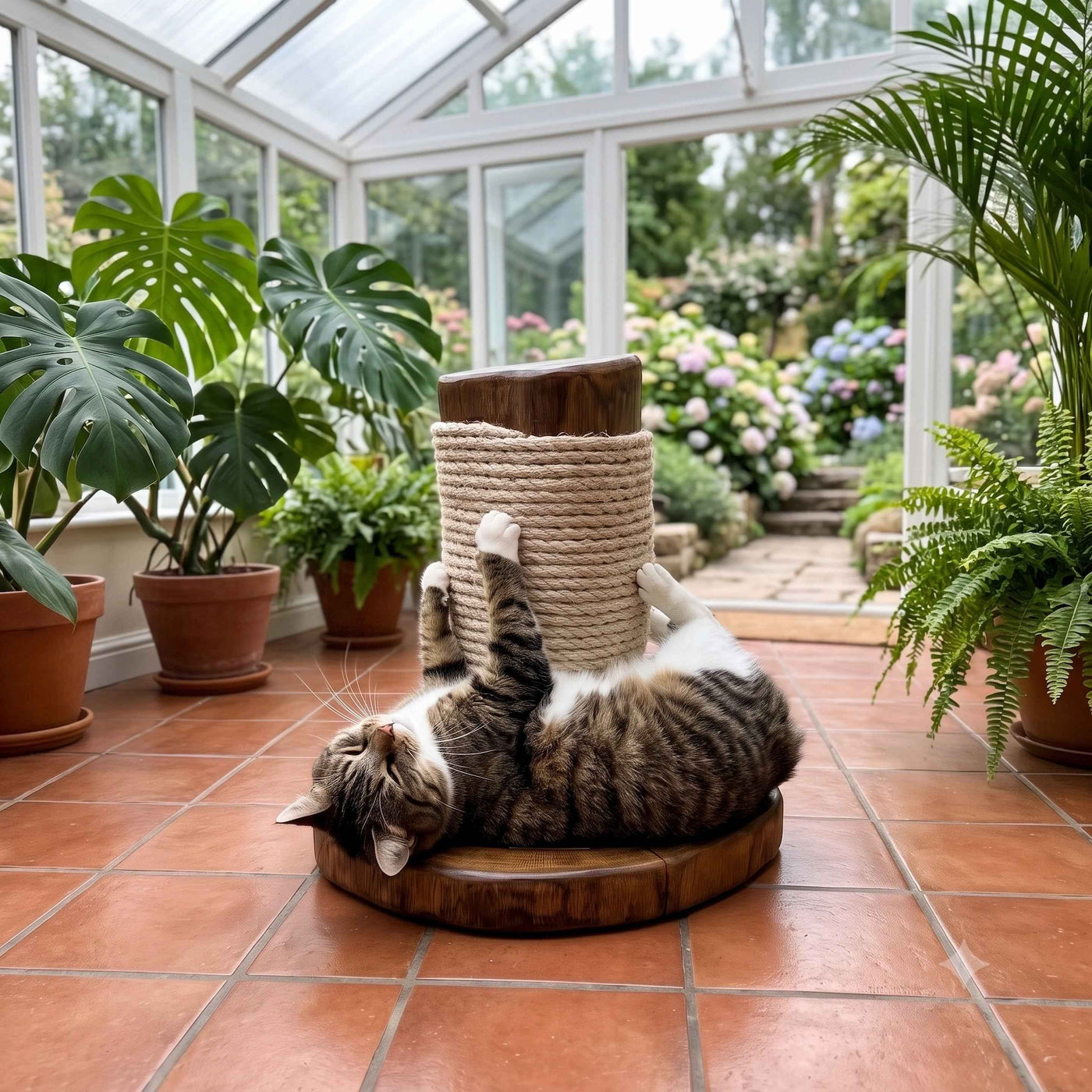 Chubby Oak Cat Scratcher