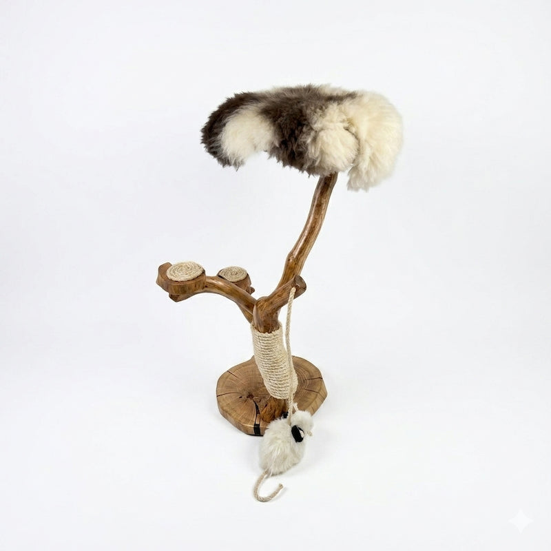 Solid Oak Luxury Cat Tree, T0625 by Sophisticated Scratch, view 2