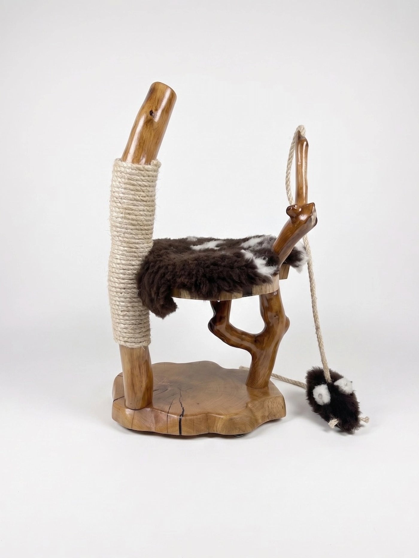 Bespoke Oak Cat Tree with Premium Sheepskin by Sophisticated Scratch, view 3