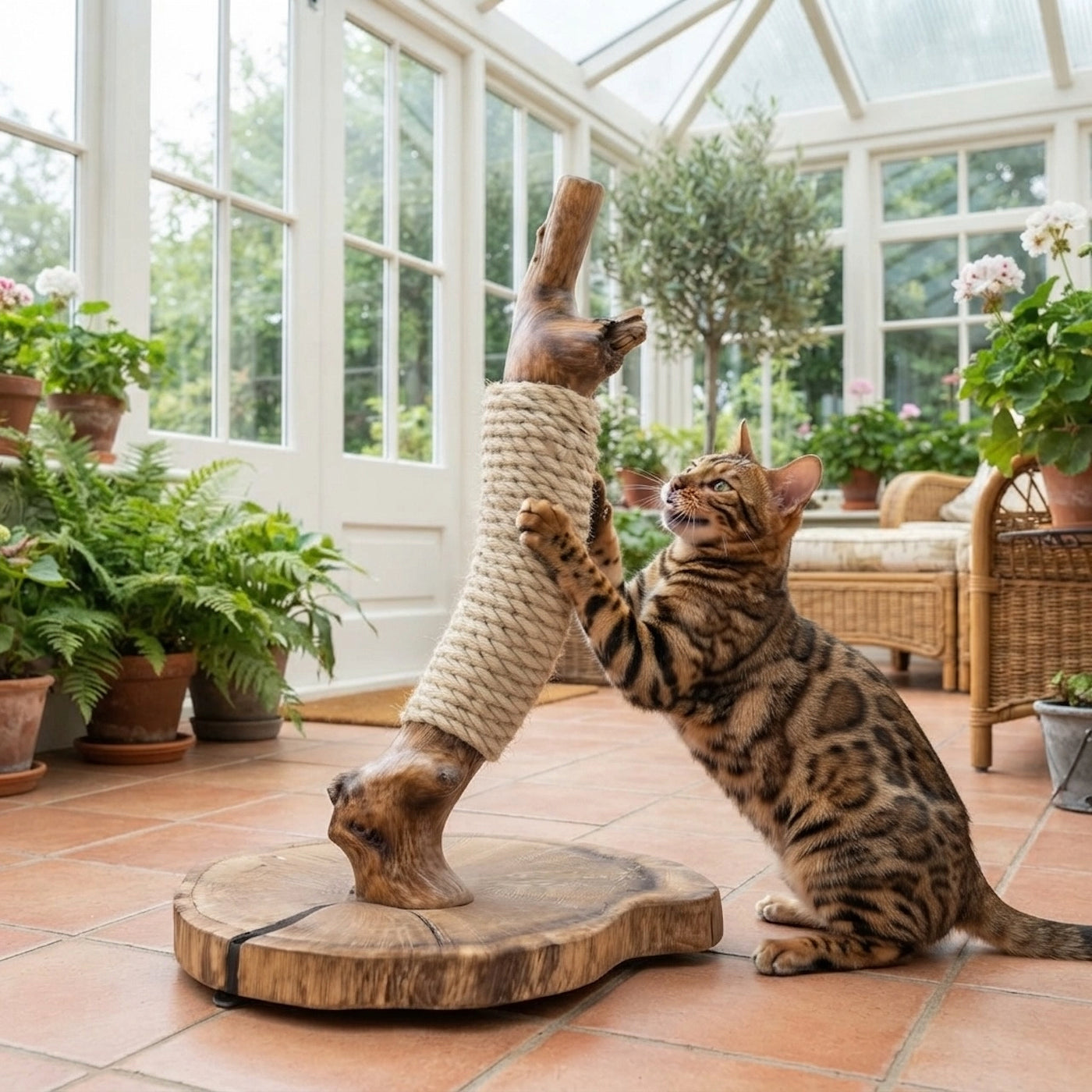 Devon Oak and Sisal Cat Scratcher by Sophisticated Scratch