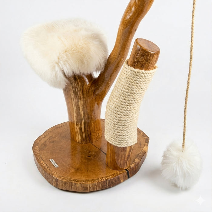 The Willow Nook Oak Cat Tree by Sophisticated Scratch, view 3