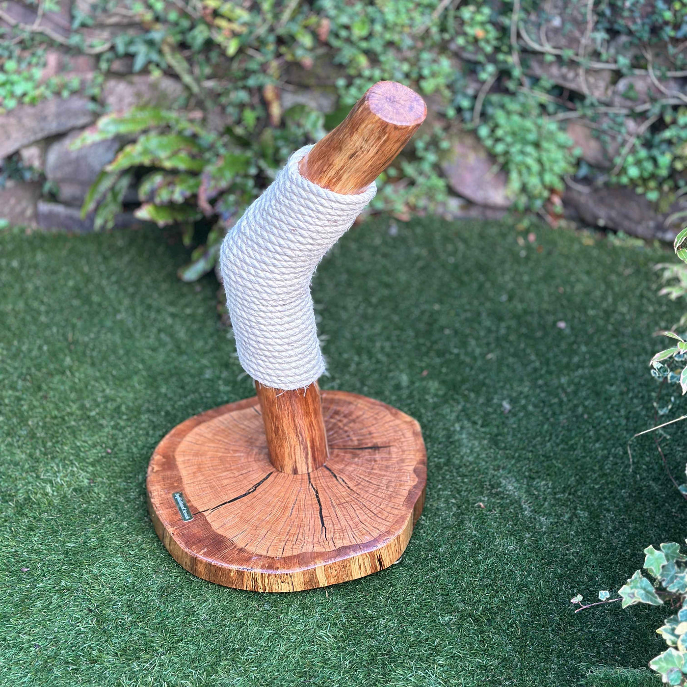 Oak Cat Scratcher with Resin Slice