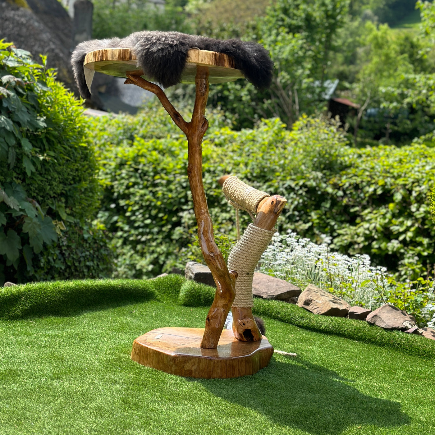 Oak Cat Tree and Scratcher, 4023 by Sophisticated Scratch, view 4