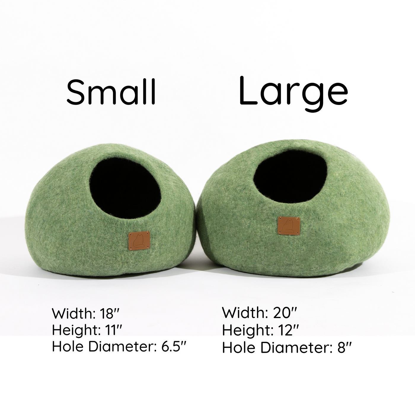 Stone Cat Cave, Round, a felted wool cat cave bed by Fuzzy Cove