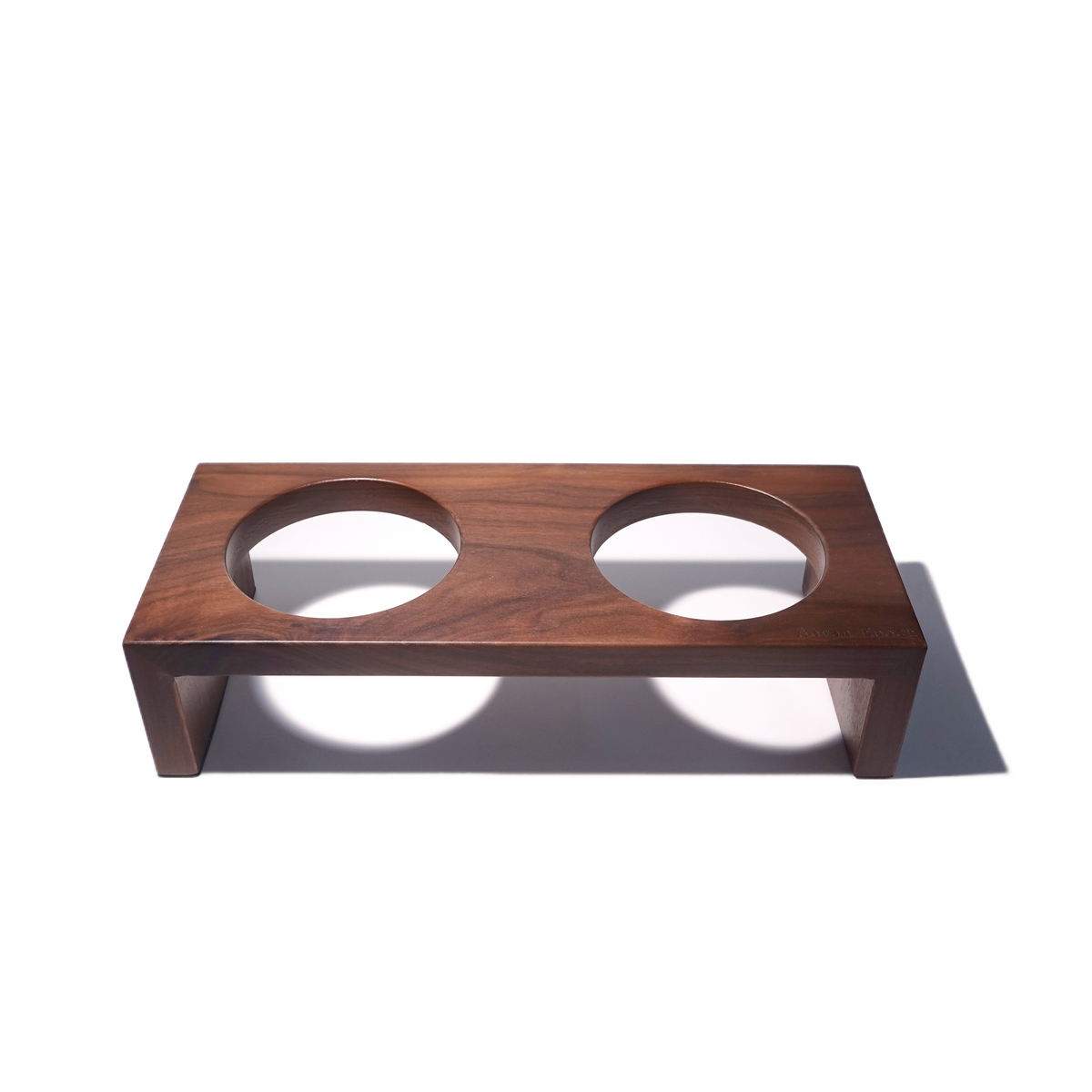 Aevan Epoch solid wood raised cat bowl stand