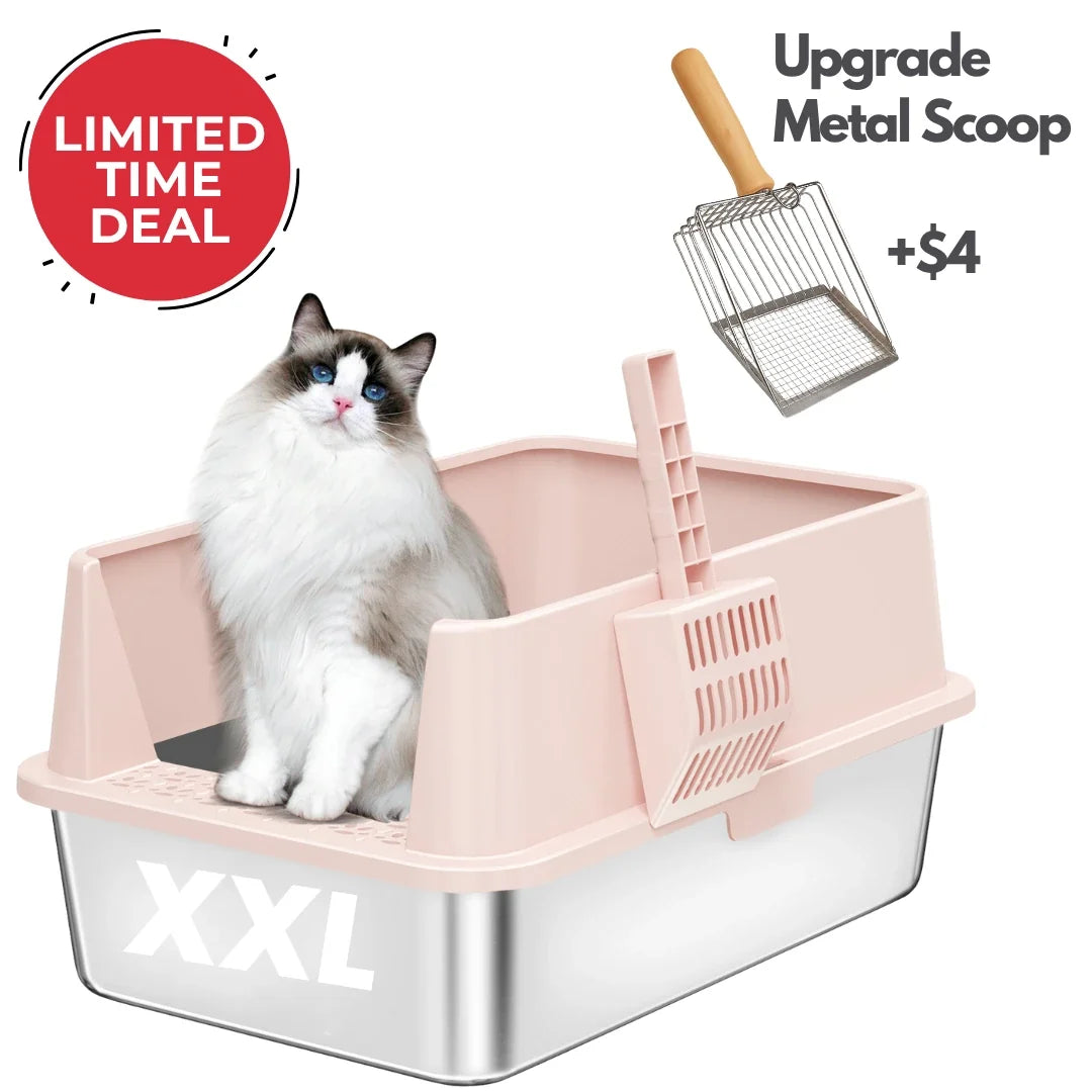 XXL 304 stainless steel cat litter box
