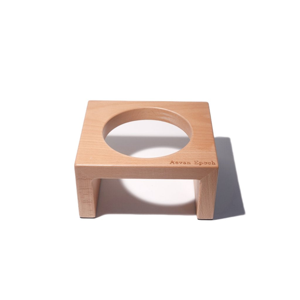 Aevan Epoch solid wood raised cat bowl stand