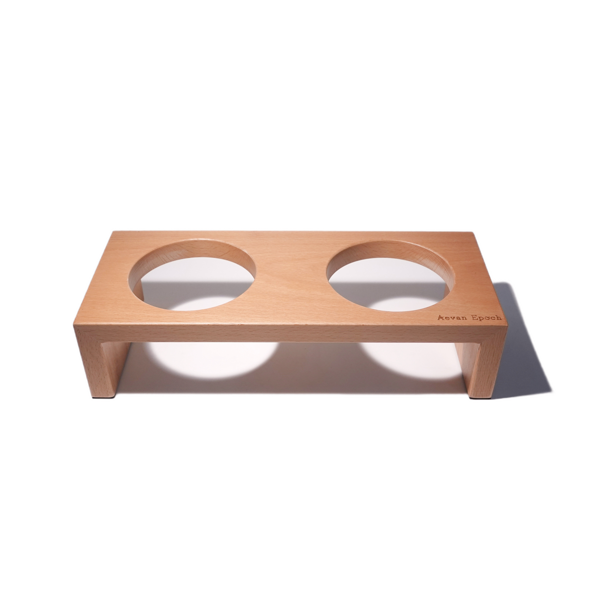 Aevan Epoch solid wood raised cat bowl stand