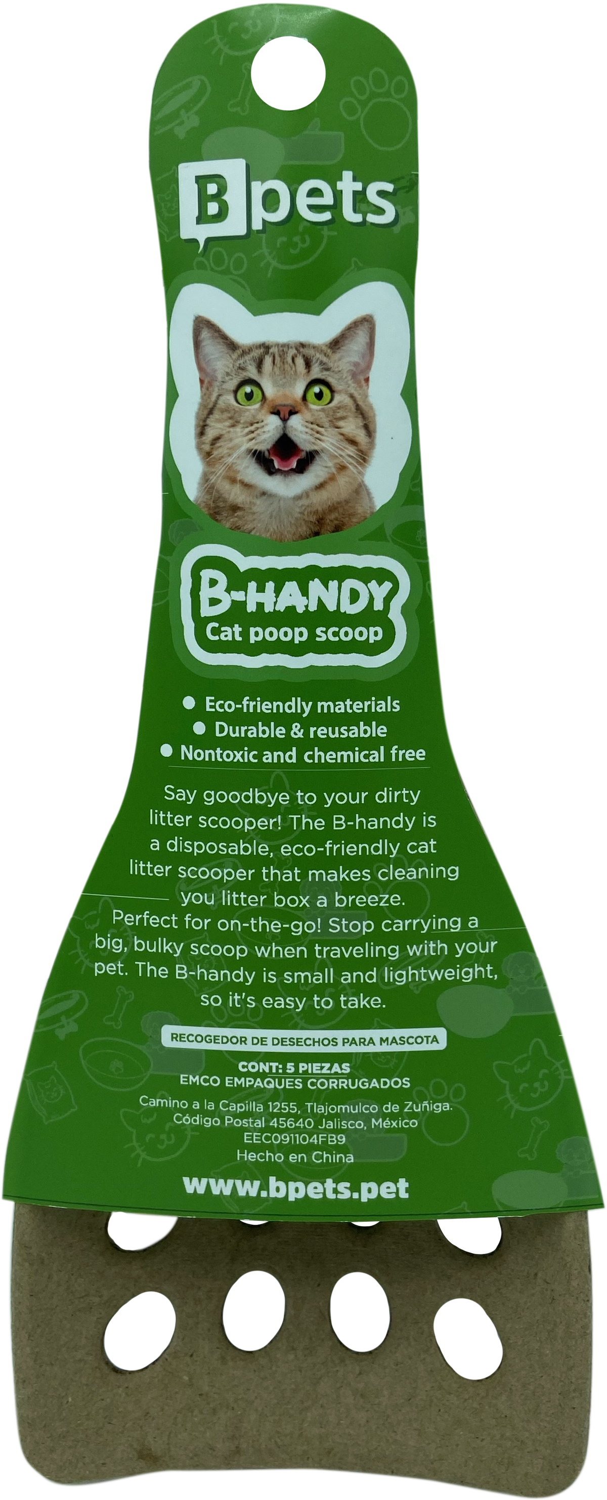 Molded Pulp Cat Litter Scoops, 5 Pack by Designer Pet, view 2