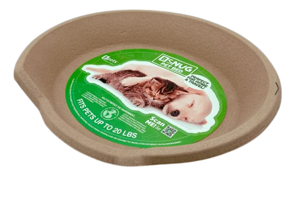Molded Pulp Round Cat Bed by Designer Pet, view 2