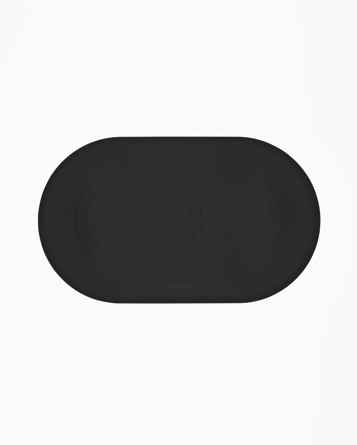 Fable Signature Bowl Mat with a raised border under a cat bowl