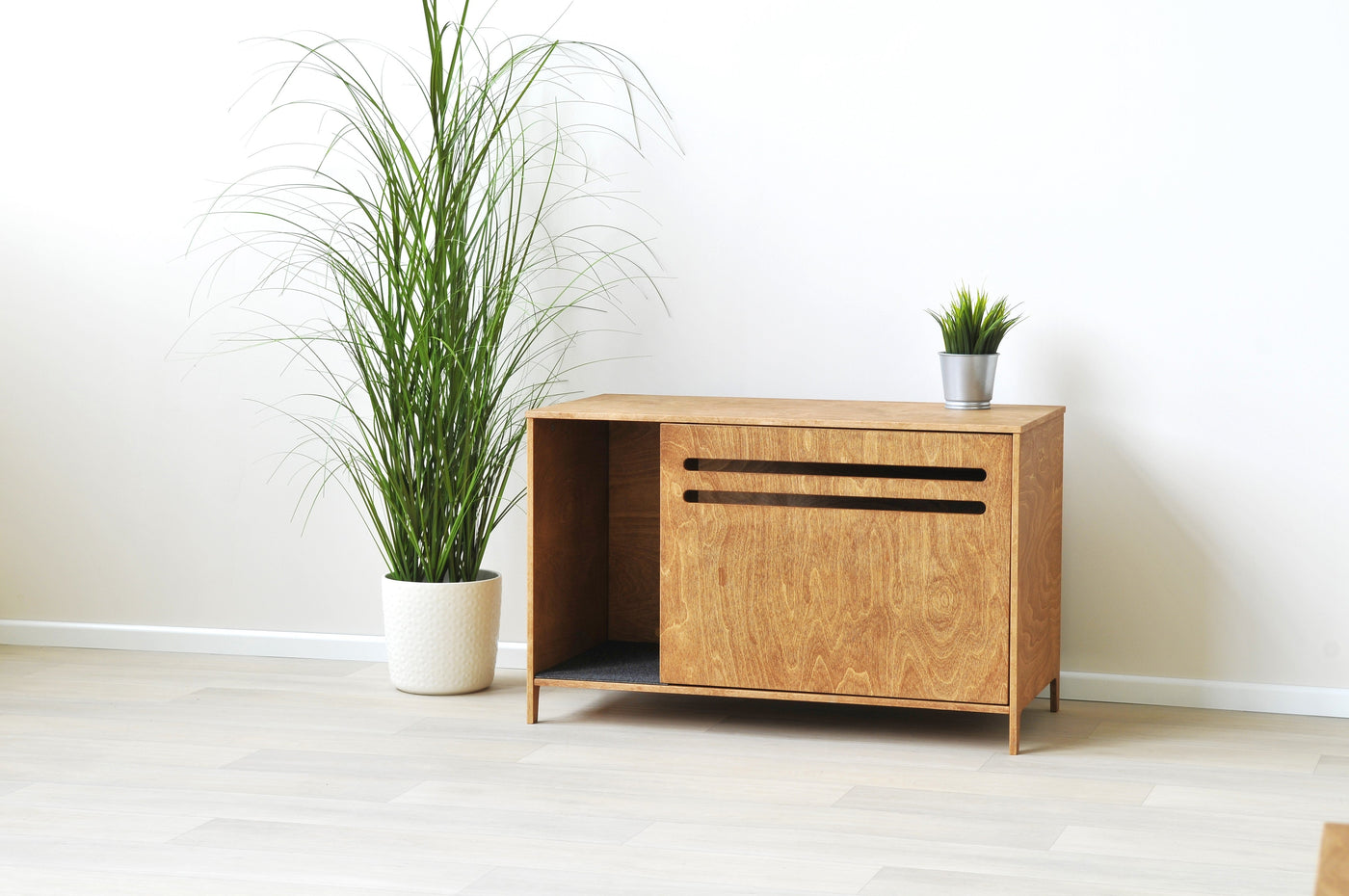 H Sliding Door Cat Litter Cabinet by Kokaa, view 3
