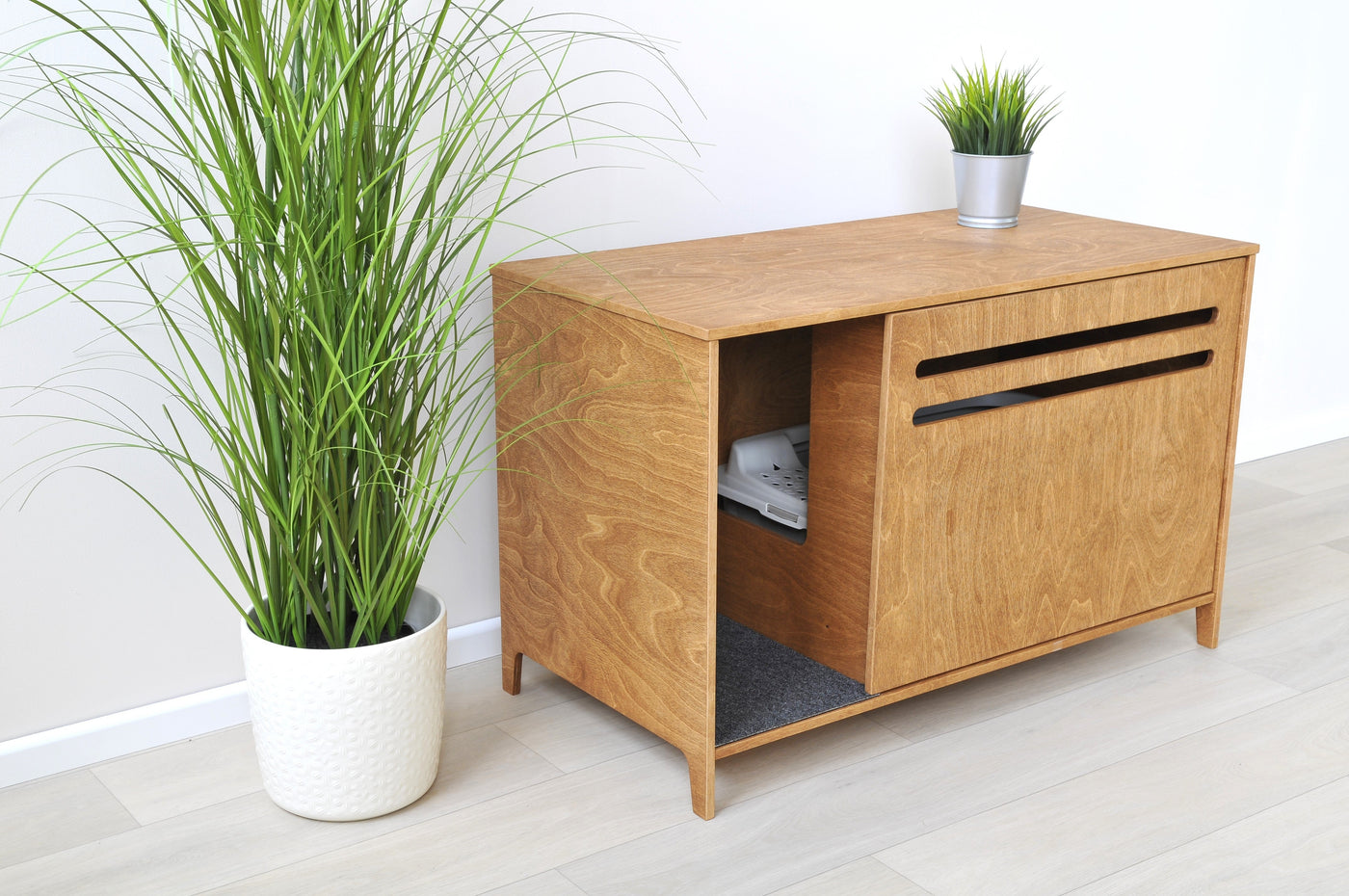 H Sliding Door Cat Litter Cabinet by Kokaa, view 4