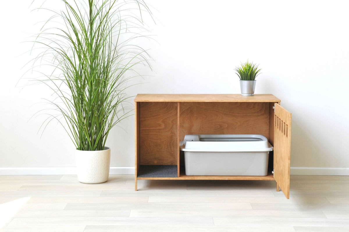 Cubo Sliding Door Cat Litter Cabinet