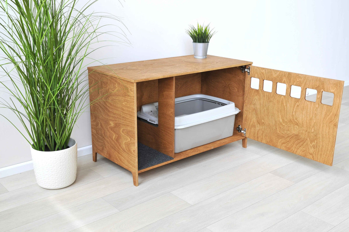 Cubo Sliding Door Cat Litter Cabinet