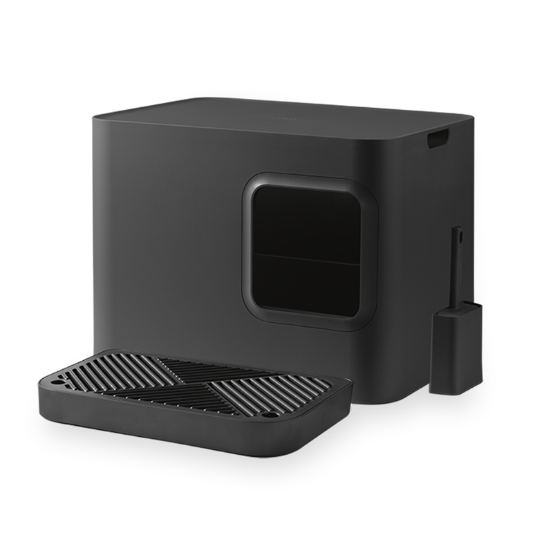 Dome Enclosed Litter Box in Grey