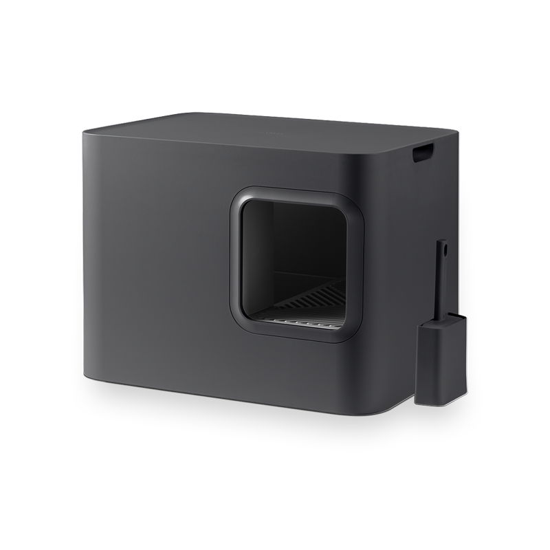 Dome Enclosed Litter Box in Grey