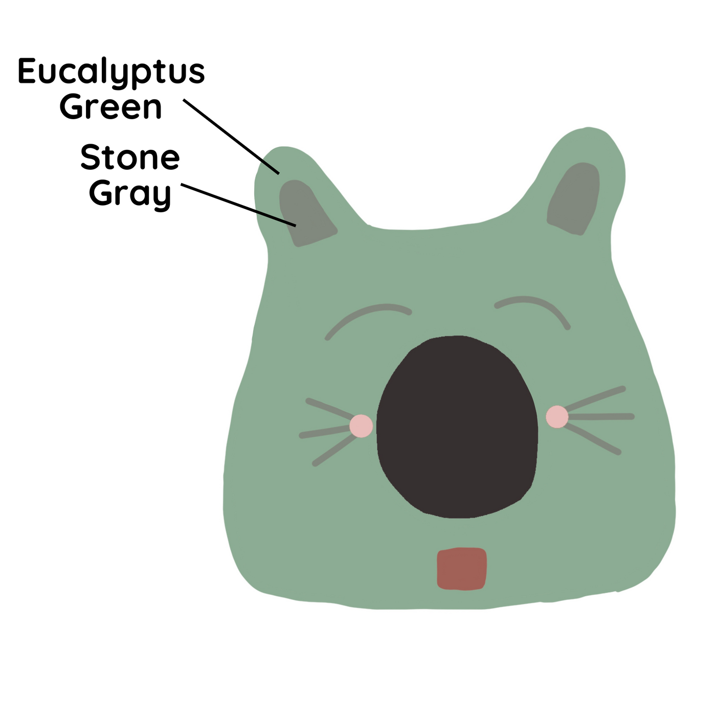 Cat Face Cave, Ears, a felted wool cat cave bed by Fuzzy Cove