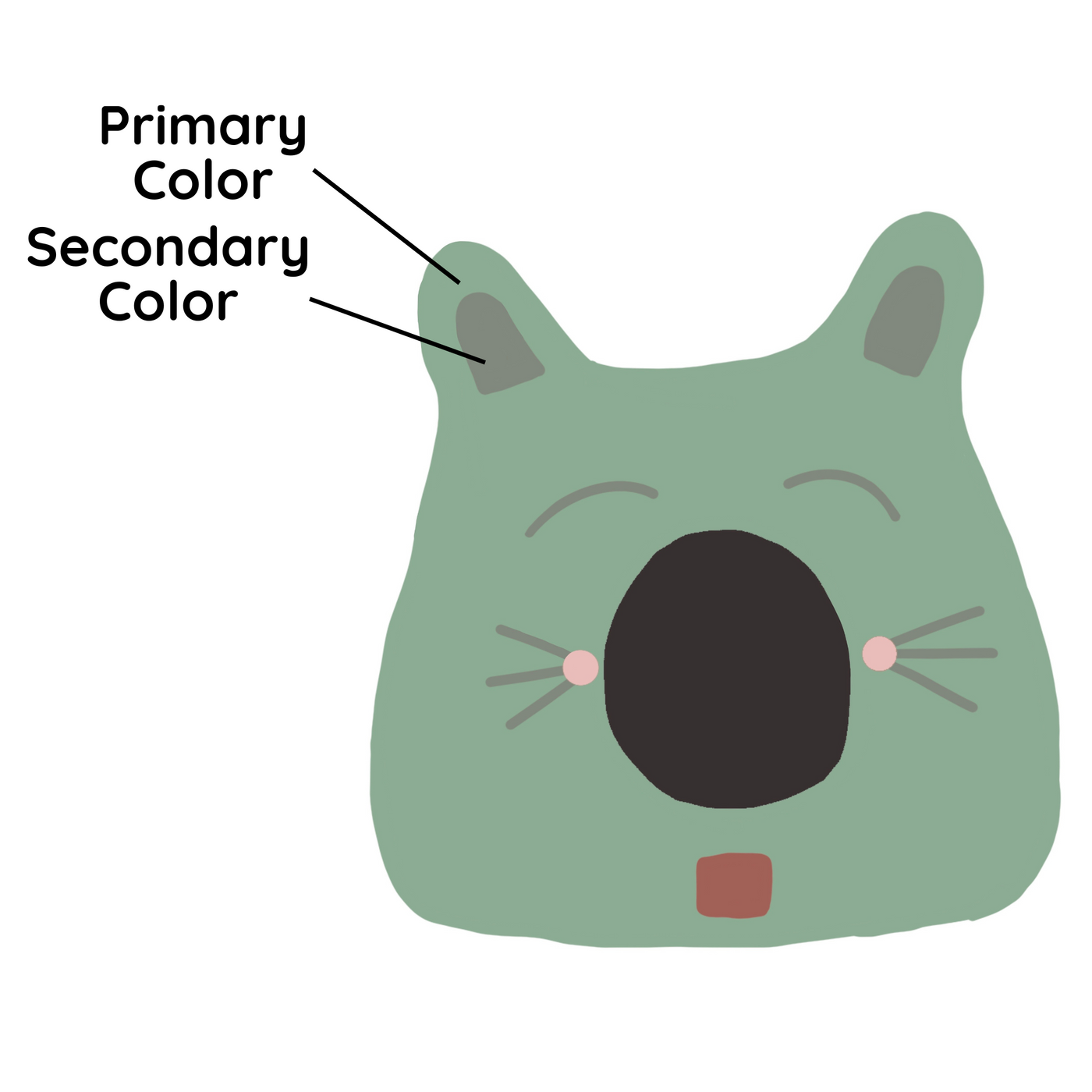 Cat Face Cave, Ears, a felted wool cat cave bed by Fuzzy Cove