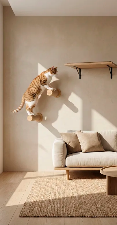 Coral Cat Climbing Shelf, view 3