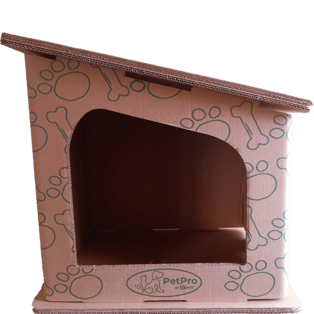 Modern Double-Layer Cardboard Cat House by Designer Pet