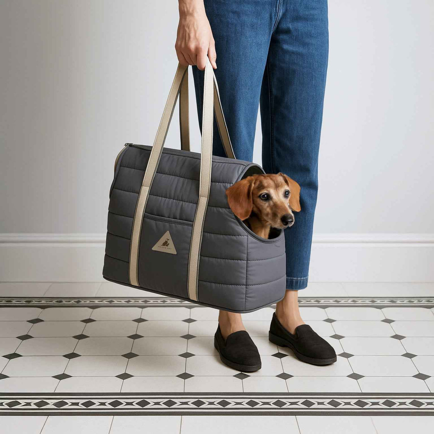 Nooee Finn quilted cat carrier travel bag