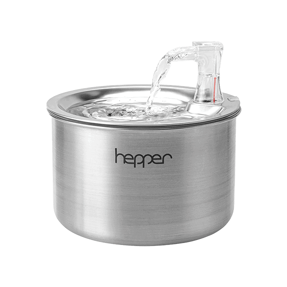 Hepper Stainless Steel Cat Water Fountain by Hepper