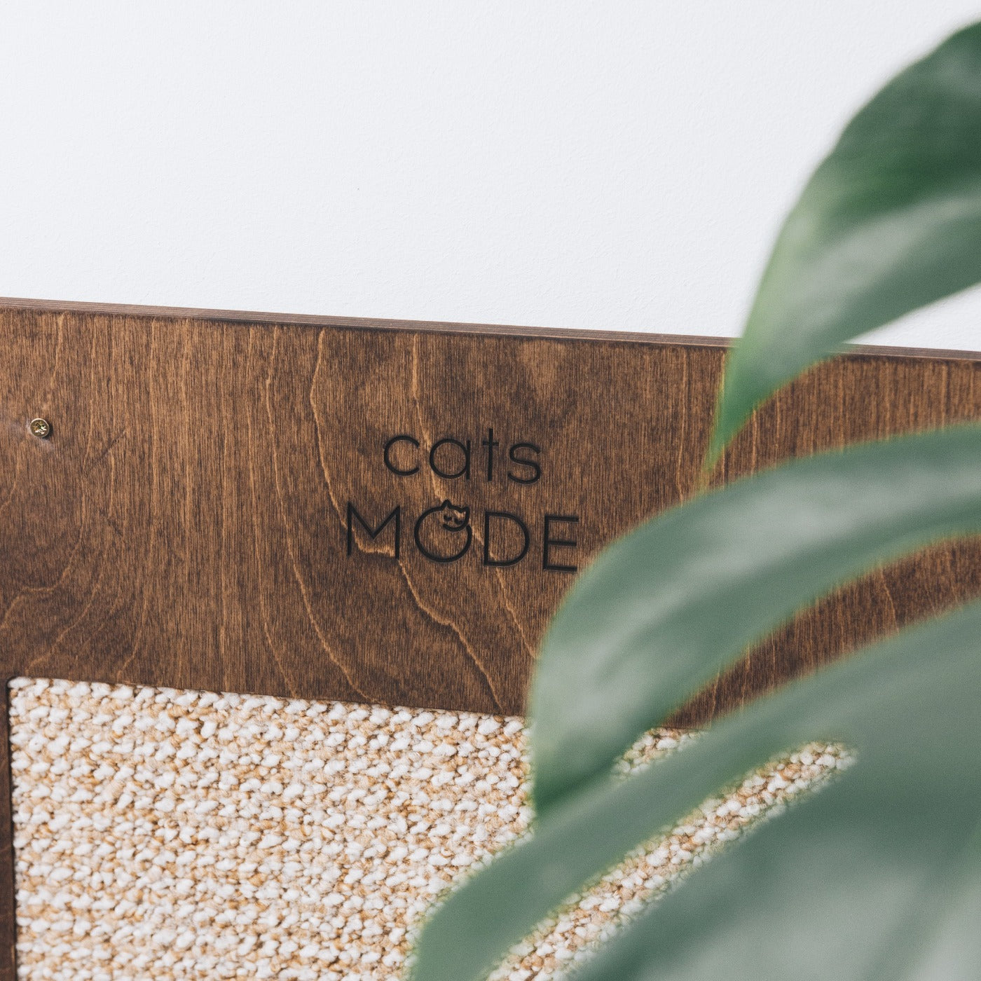 Cat Wall Scratcher Dark Walnut