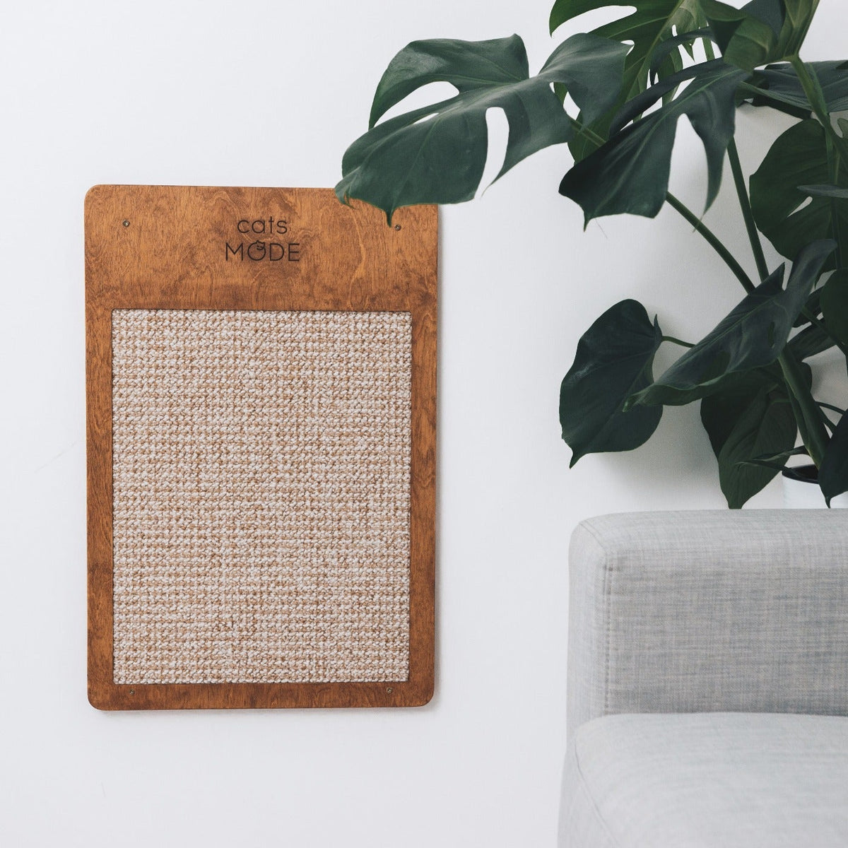 Cat Wall Scratcher Dark White