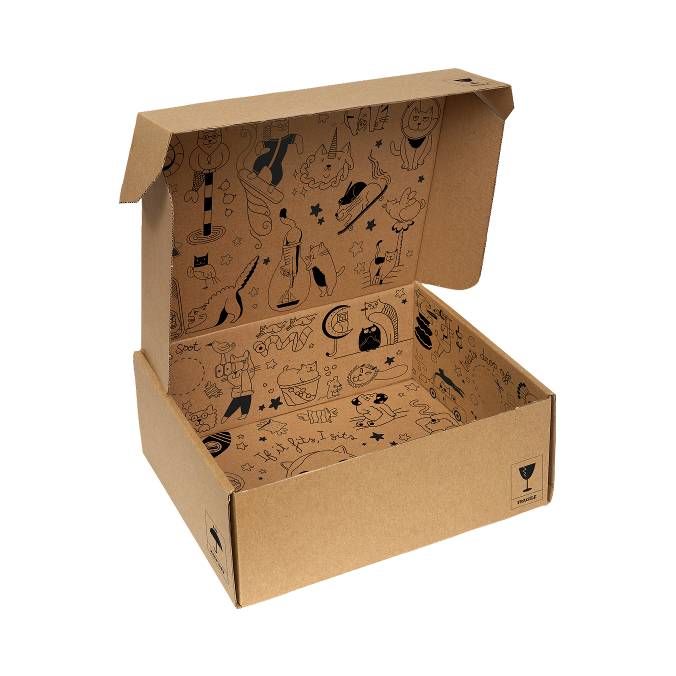 Just A Box Cardboard Box Cat Bed by Hepper