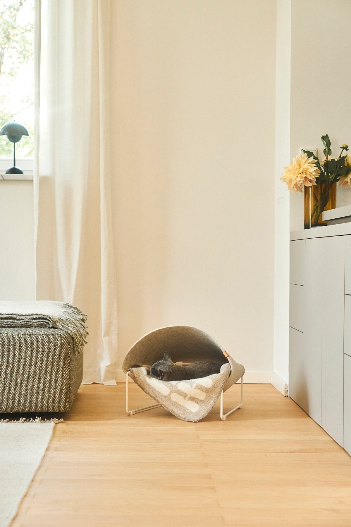 Flora Cat Blanket, Cappuccino/Natural