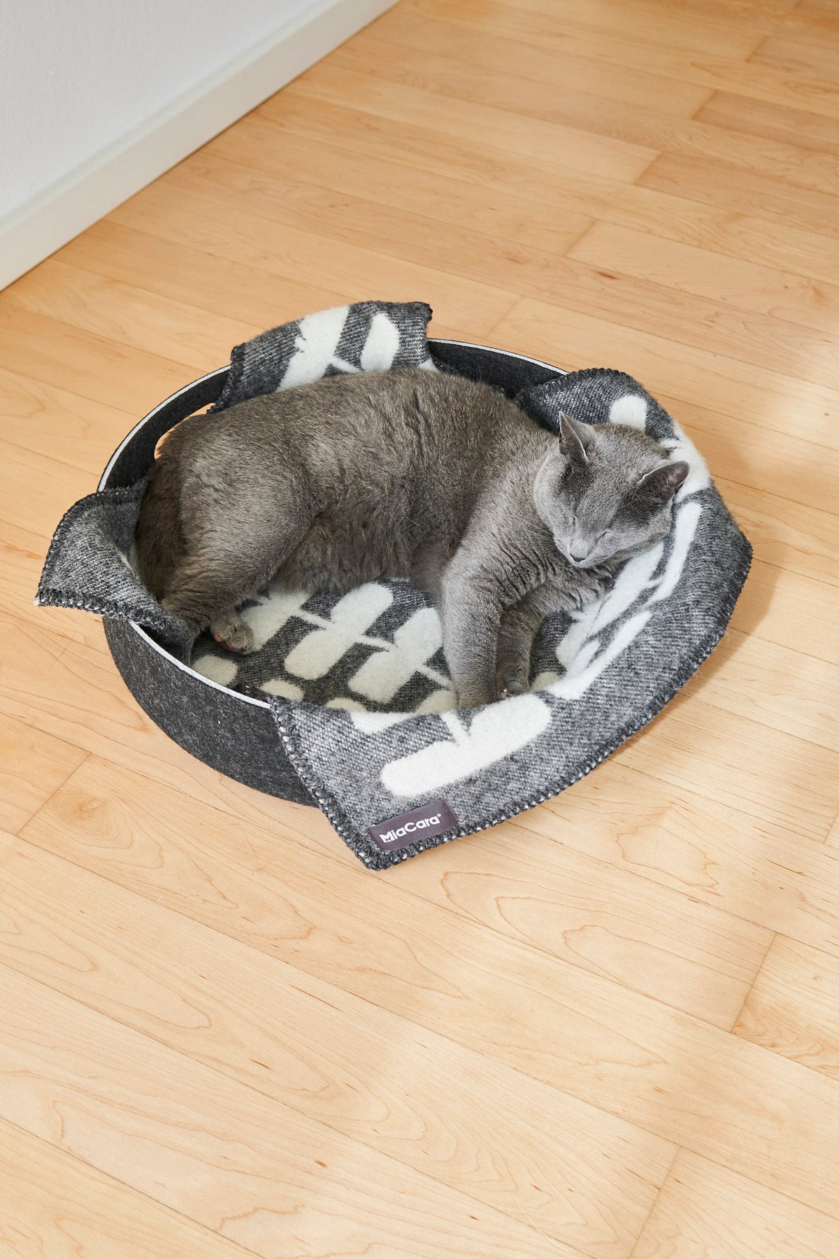 Flora Cat Blanket, Anthracite/Natural