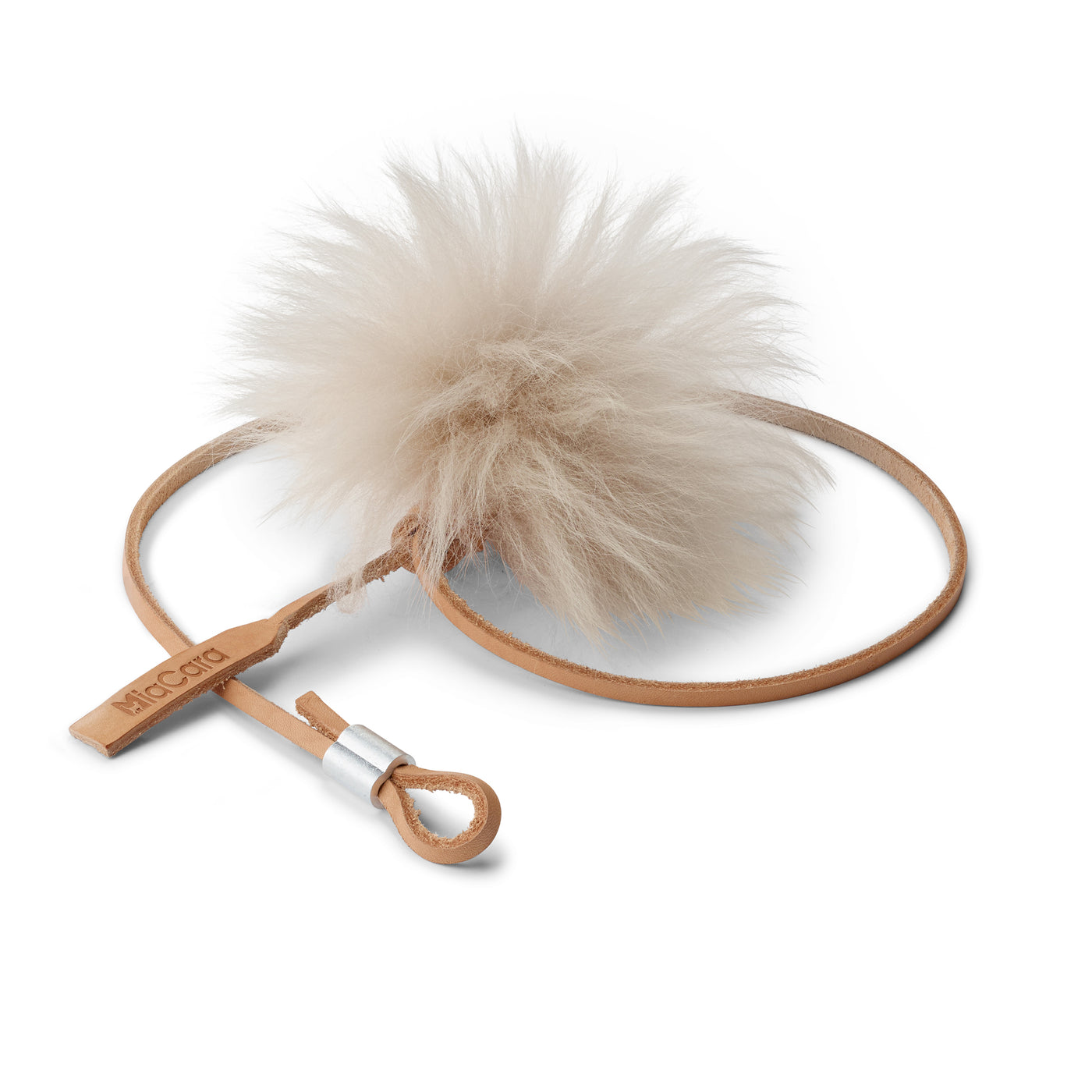 Topo Cat Toy, Leather Natural