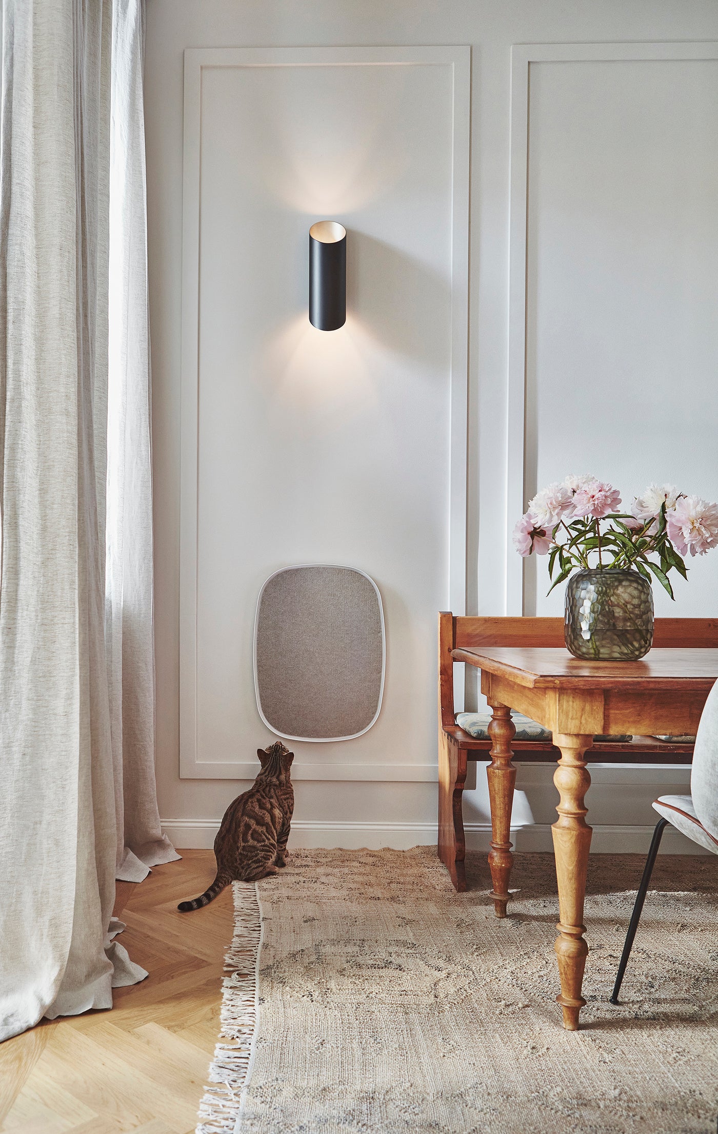 Pannello Scratch Panel, White/Felt Beige