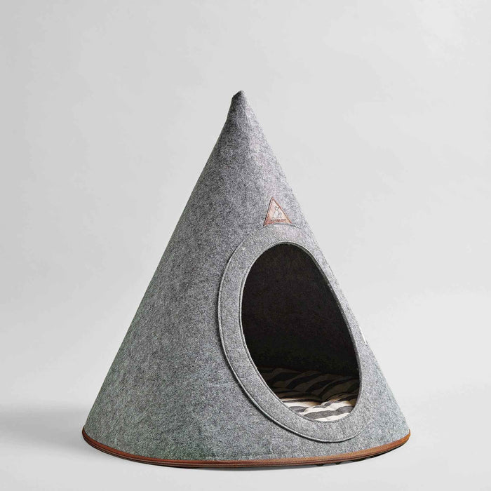 Nooee Buddy felt cat cave in Gray, L size