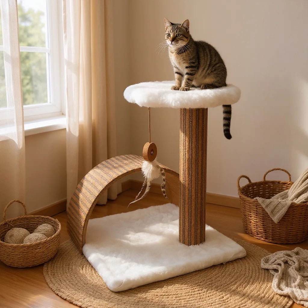 Estela Interactive Cork Scratching Post, view 10
