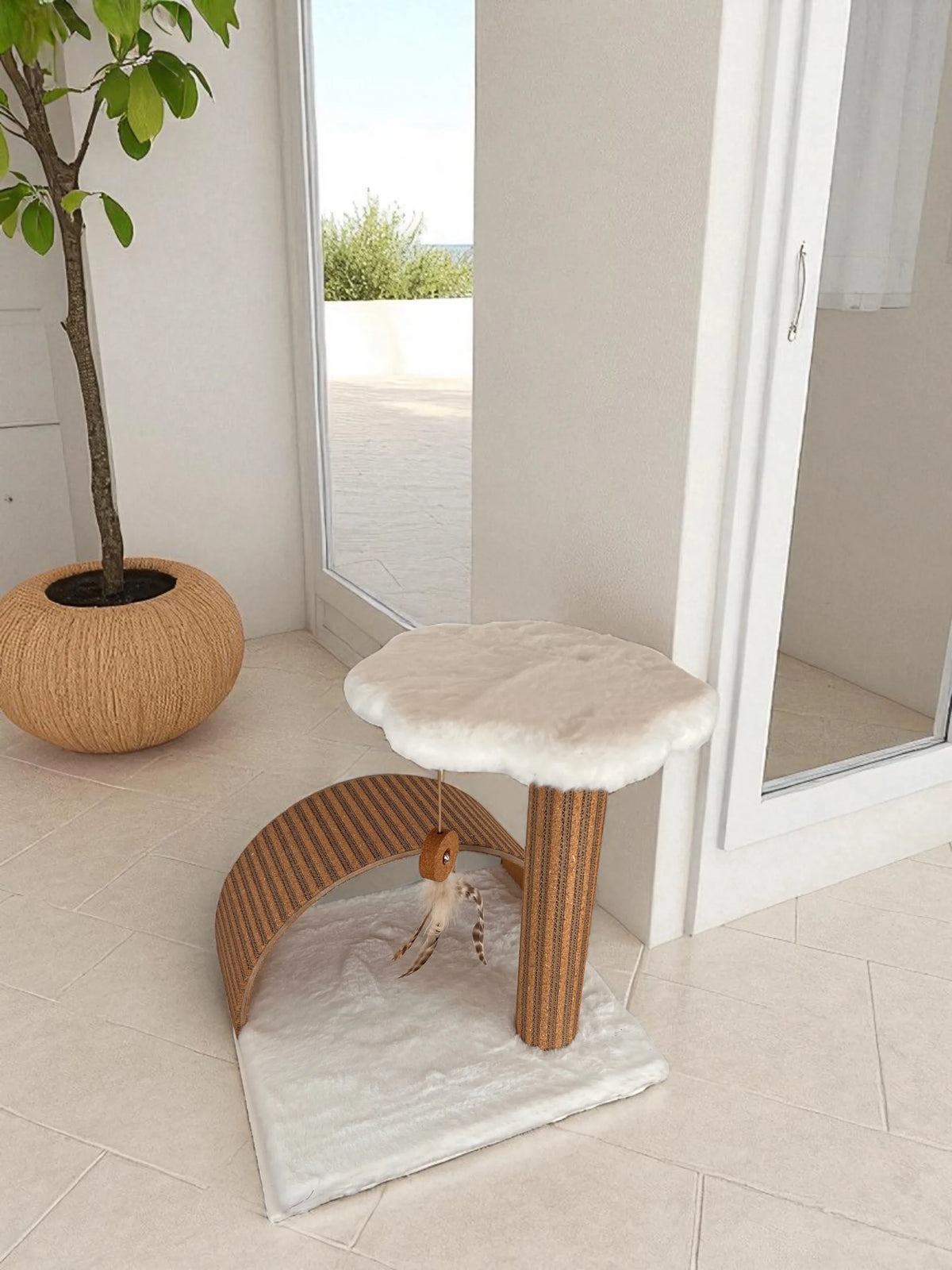 Estela Interactive Cork Scratching Post, view 9