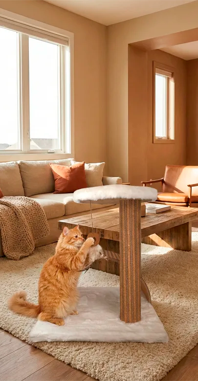 Estela Interactive Cork Scratching Post by Althea Living