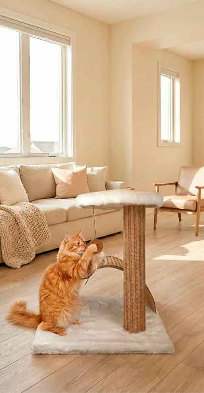 Estela Interactive Cork Scratching Post, view 4