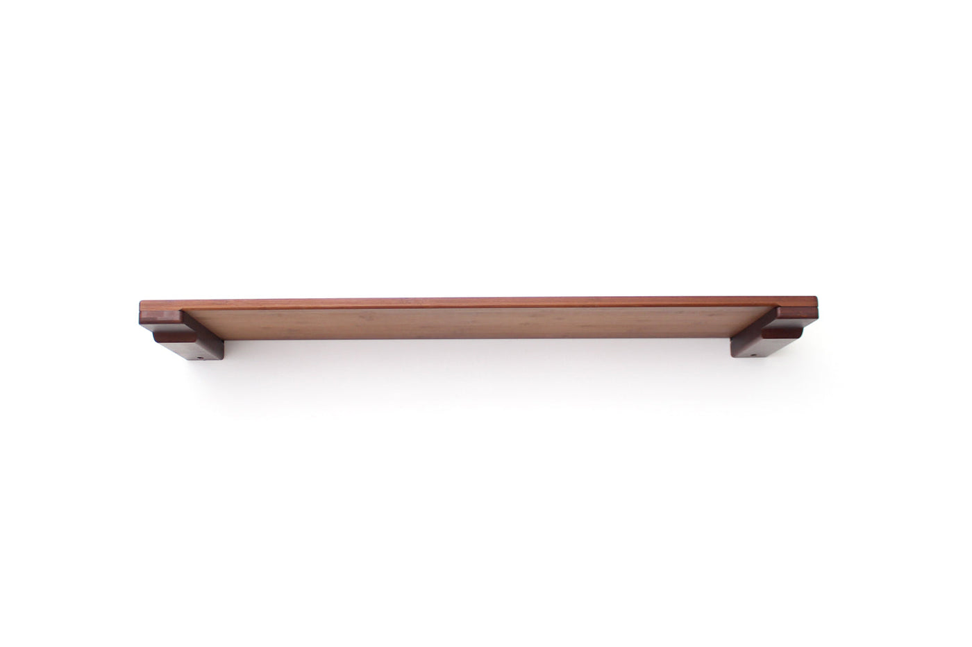Wall mounted solid bamboo cat shelf with a soft faux fur pad on top