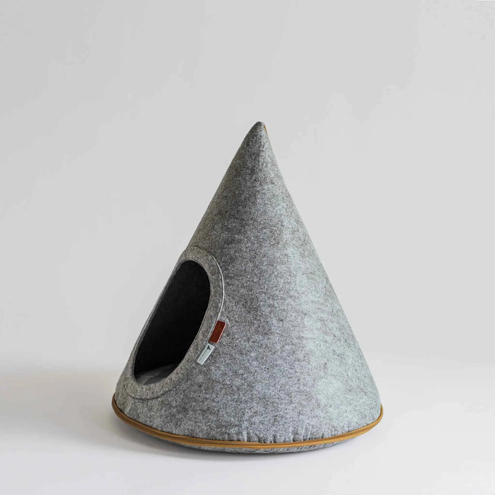 Nooee Toby felt cat cave in Gray, S size