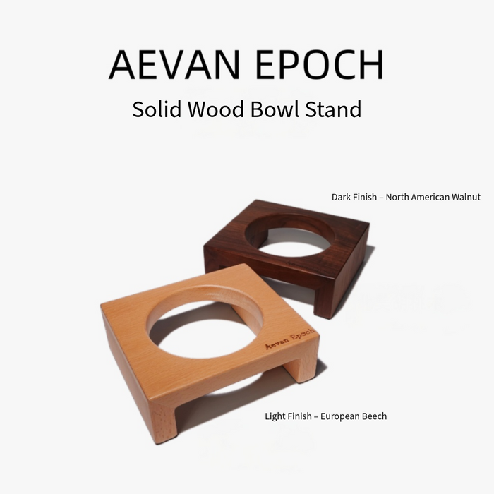 Aevan Epoch solid wood raised cat bowl stand