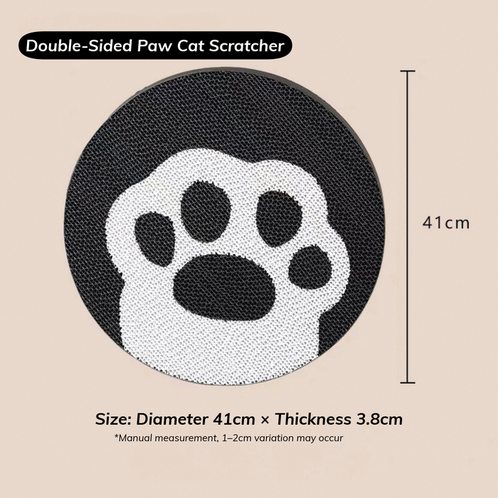 Paper Park paw-shaped double-sided cardboard cat scratcher
