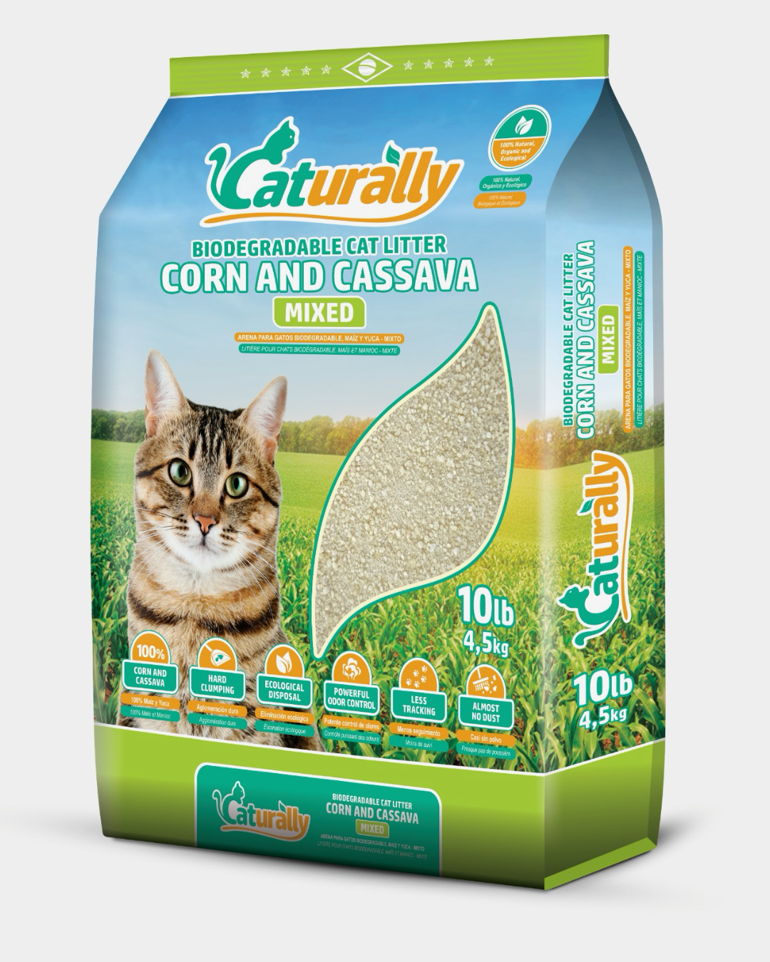 PurrFriendlyLitter cassava and corn clumping cat litter in a 10 pound bag