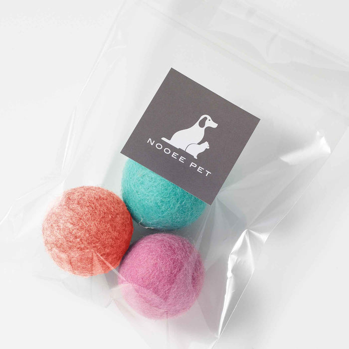 Nooee handmade wool cat toy balls, 4CM
