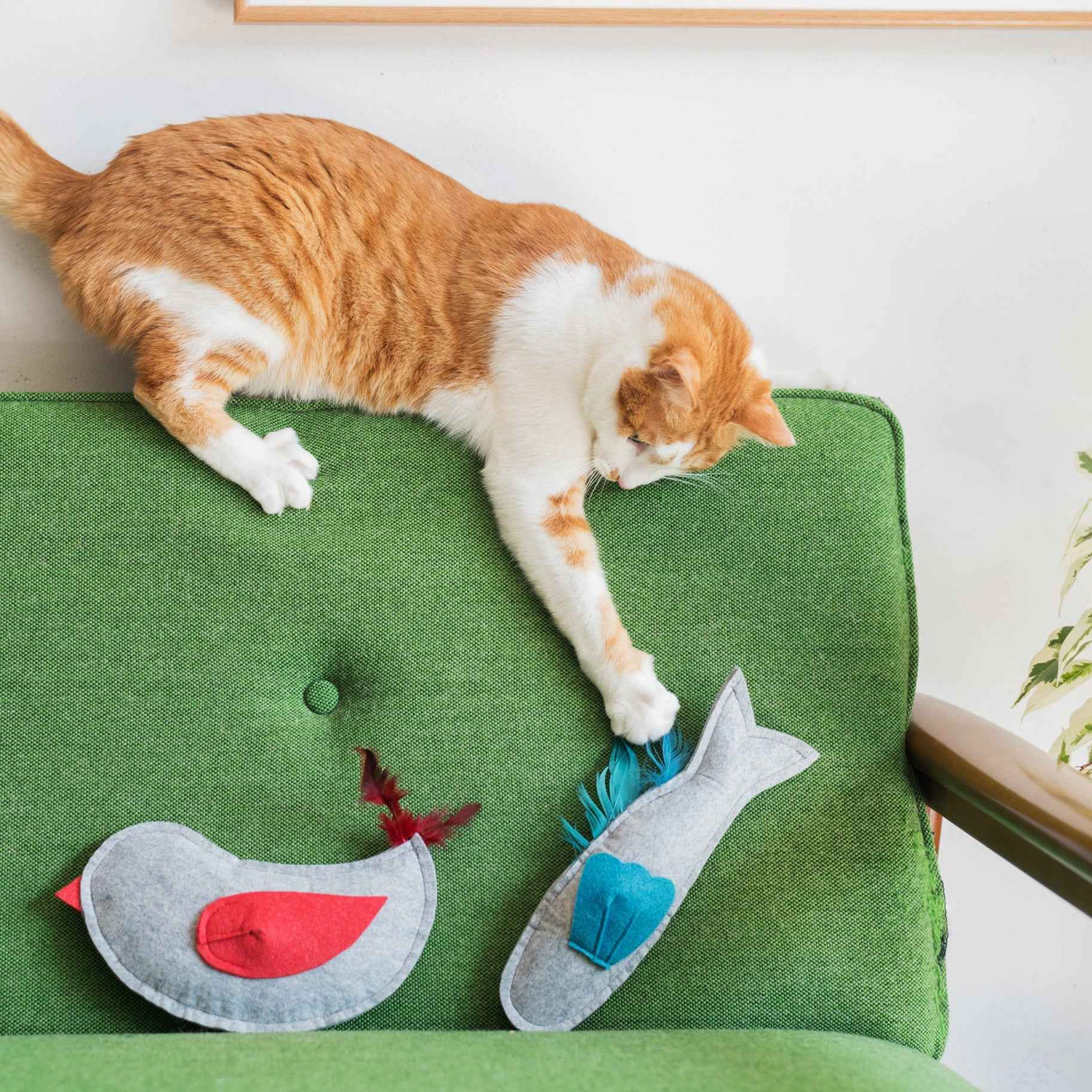 Nooee handmade felt animal cat toy