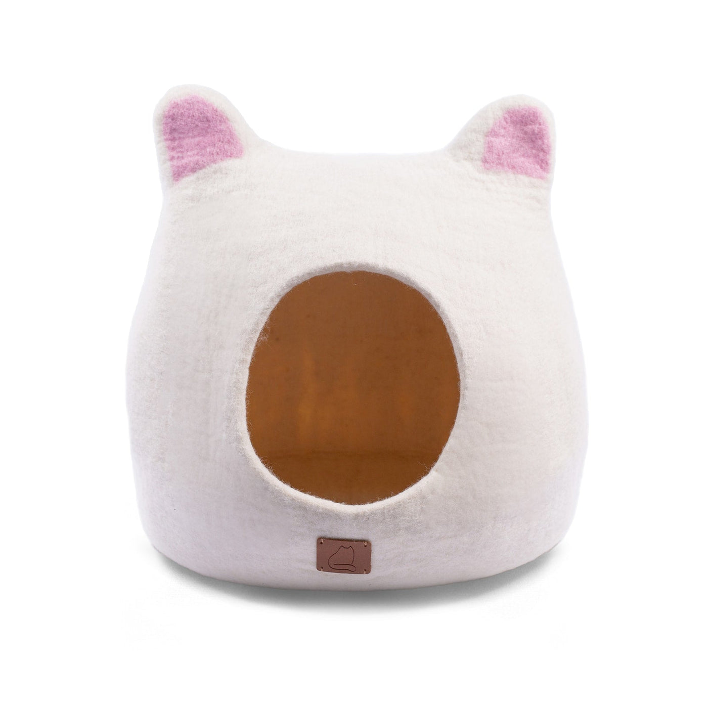 Accent Ears Cat Cave, Ears, a felted wool cat cave bed by Fuzzy Cove