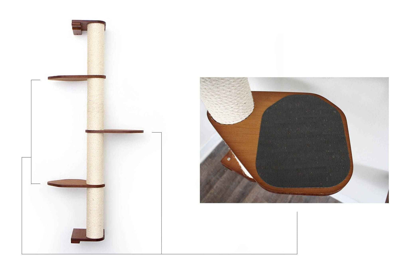 Wall Mounted Cat Climbing Pole