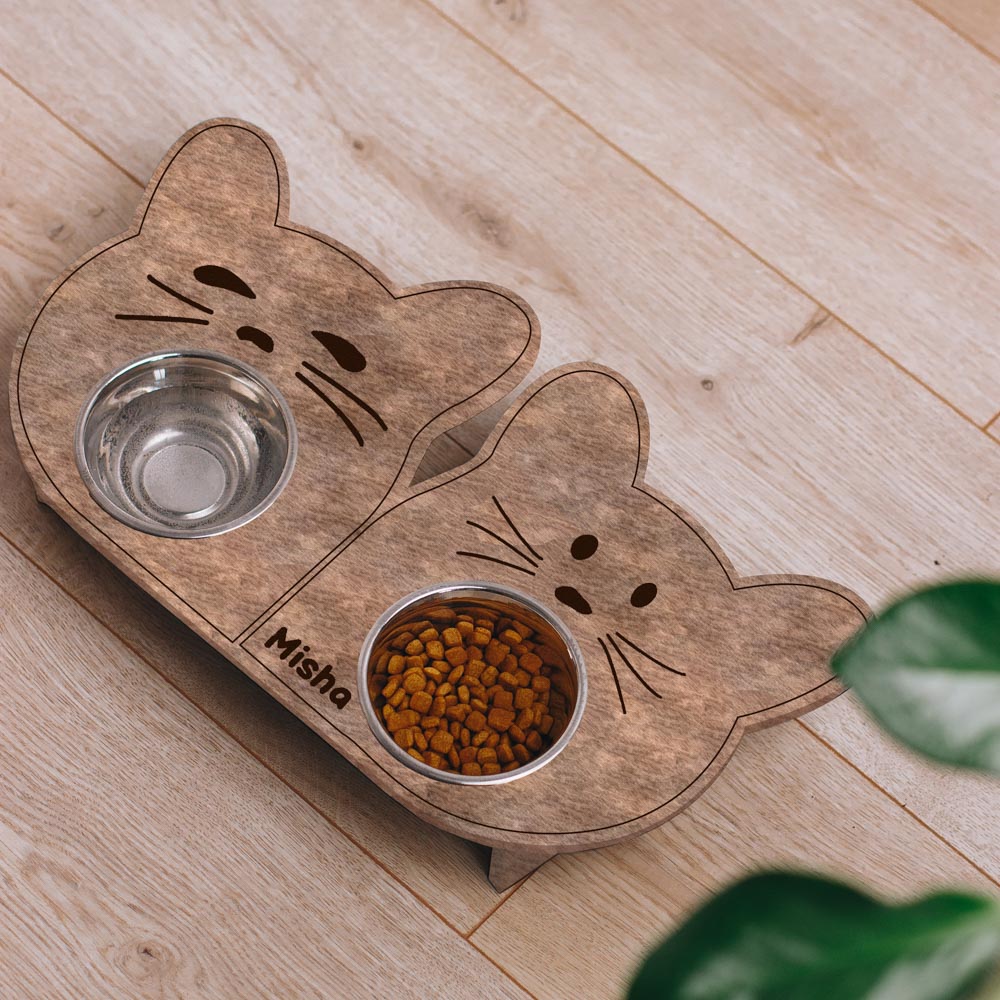 Sneezy & Bashful Cat Bowl (Double)