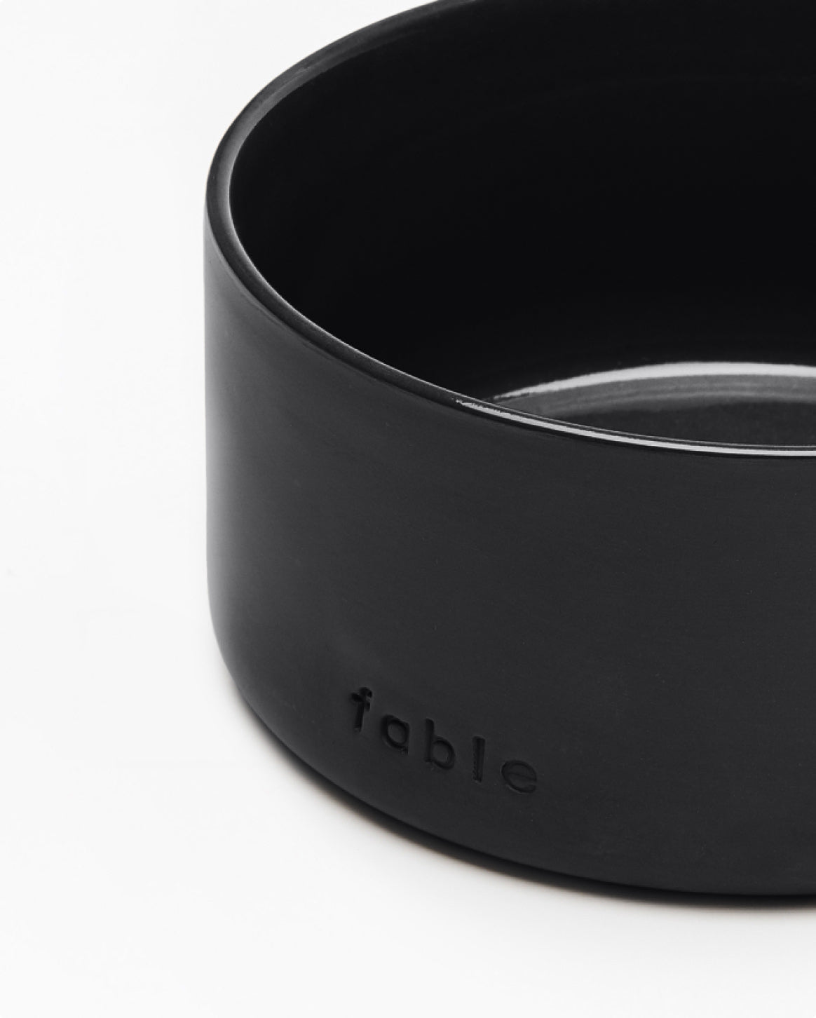 Fable weighted ceramic cat bowl